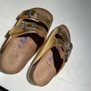 Birkenstock Gold Sandals Size 36